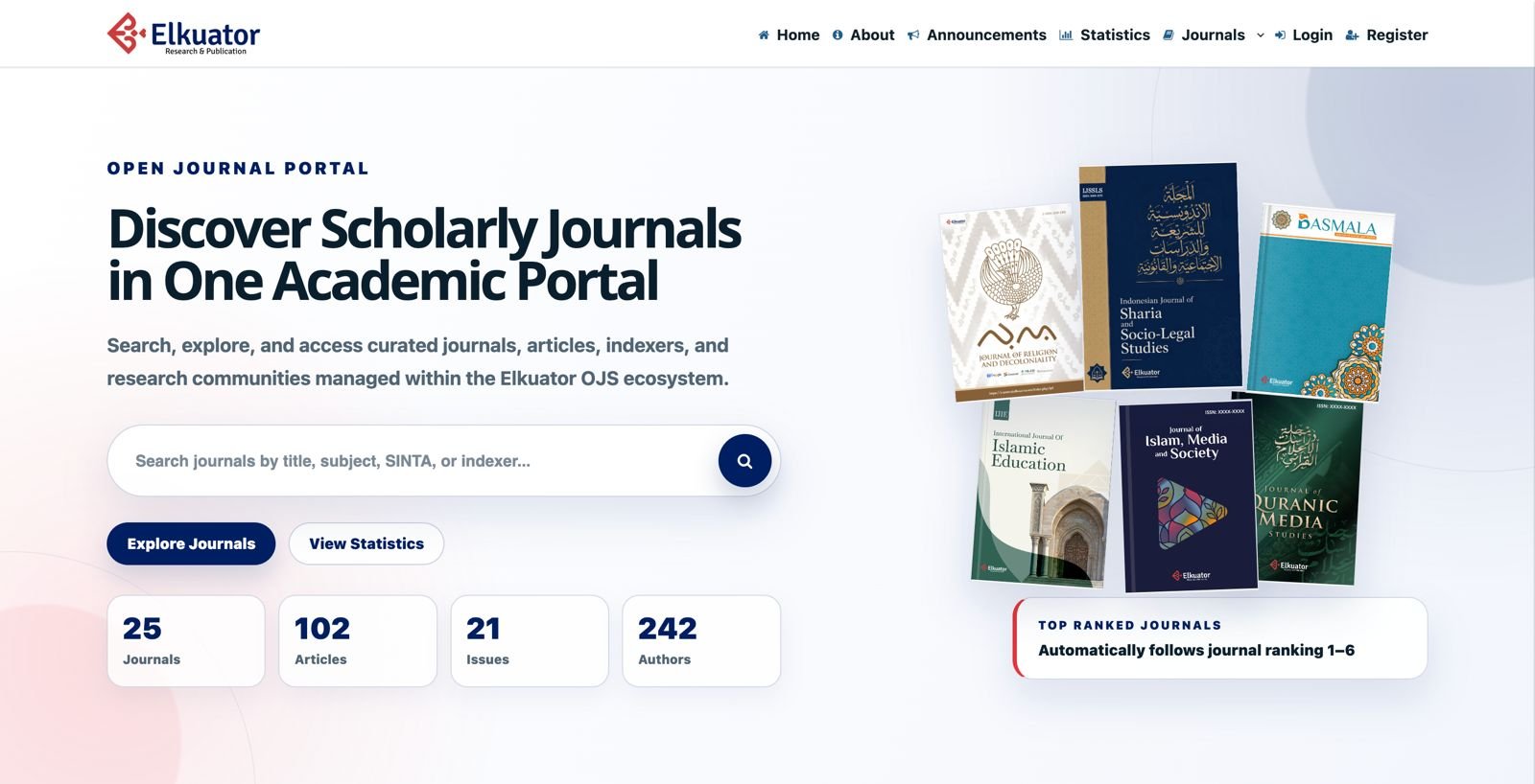 Elkuator Electronic Journal Portal project screenshot 1