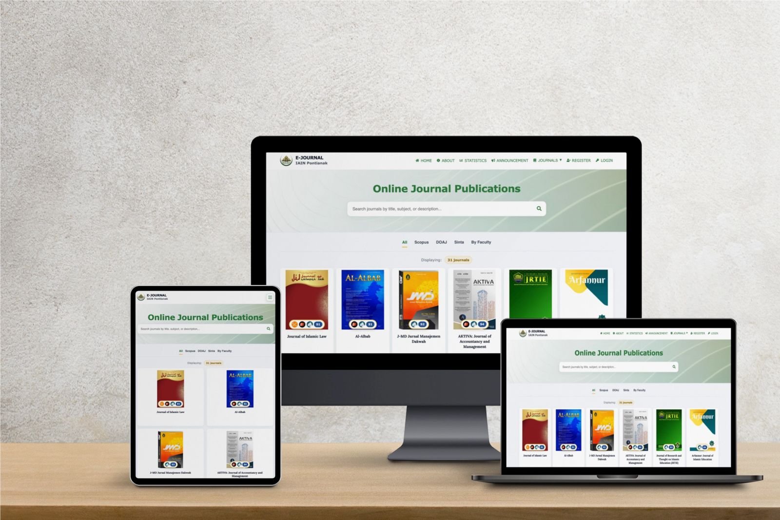 E-Journal IAIN Pontianak Portal project screenshot 1