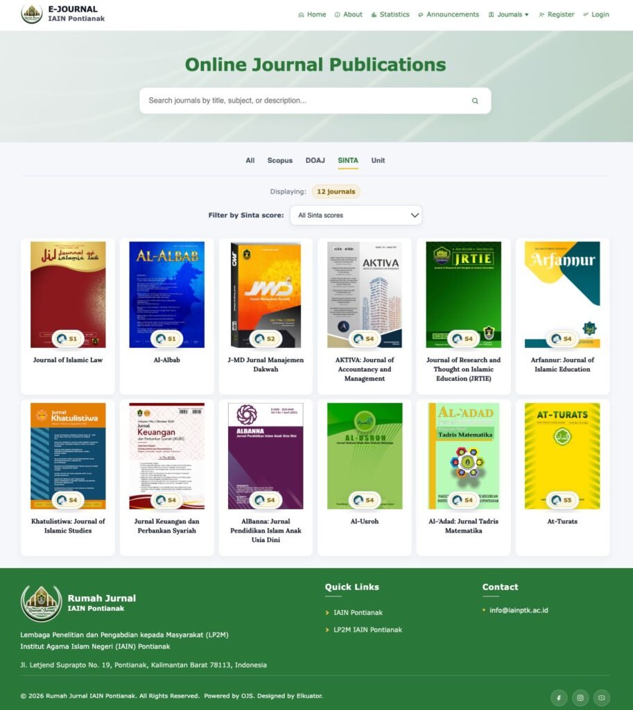Kolaborasi Elkuator dan IAIN Pontianak Berbuah Hasil: Akreditasi SINTA Jurnal Terus Bertambah